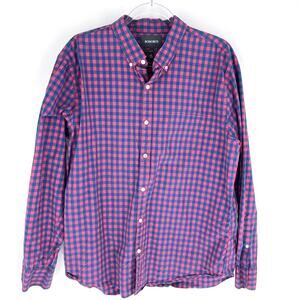 Bonobos Slim Fit Button Down Red Blue Checks Men's XXL